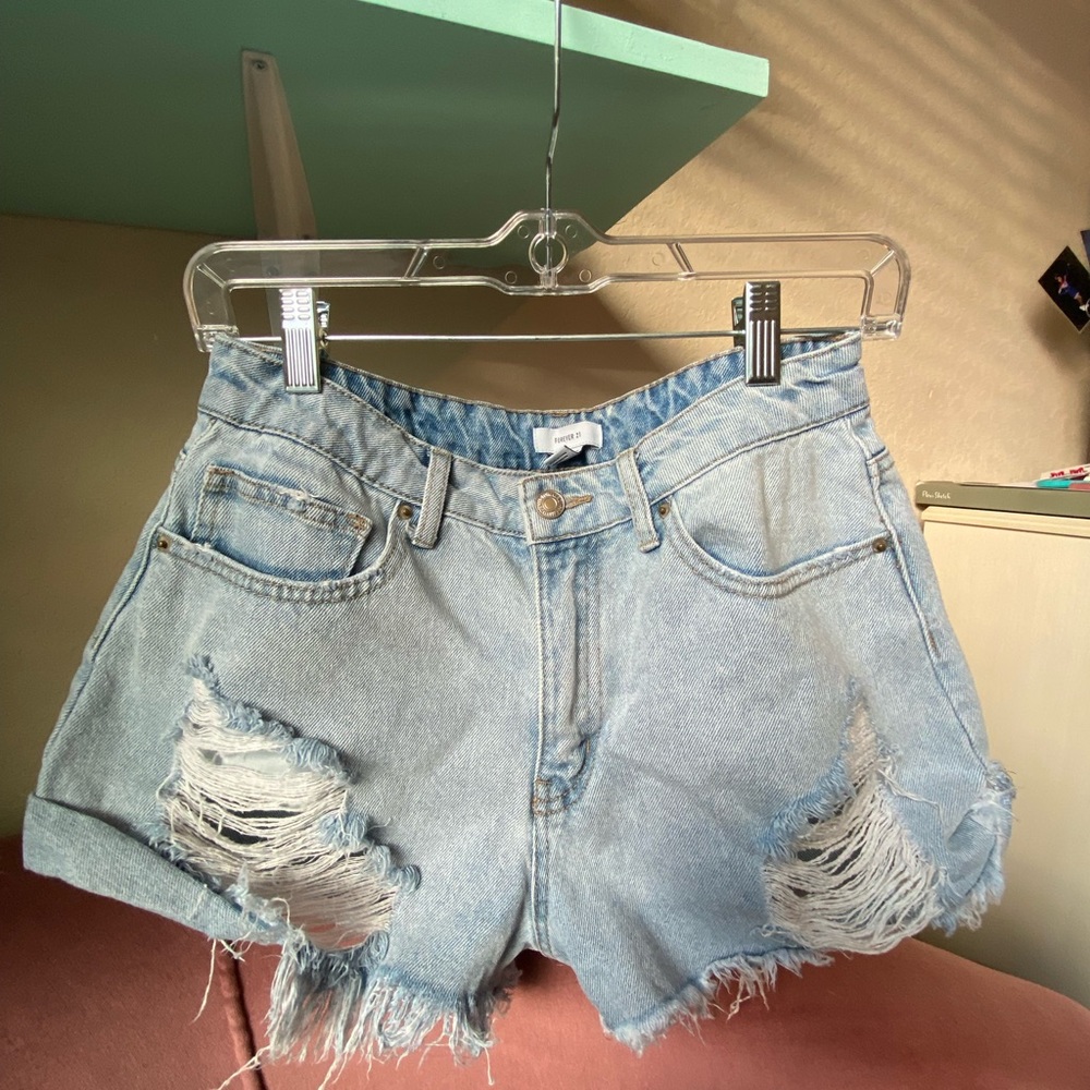 forever 21 ripped concert shorts size 28 - Picture 1 of 7